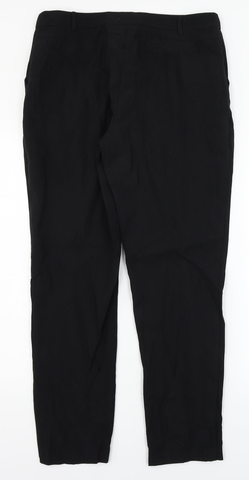 Tapered Womens Black   Dress Pants Trousers Size 12 L28 in