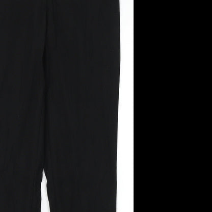 Tapered Womens Black   Dress Pants Trousers Size 12 L28 in