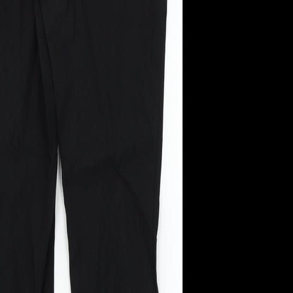 Tapered Womens Black   Dress Pants Trousers Size 12 L28 in