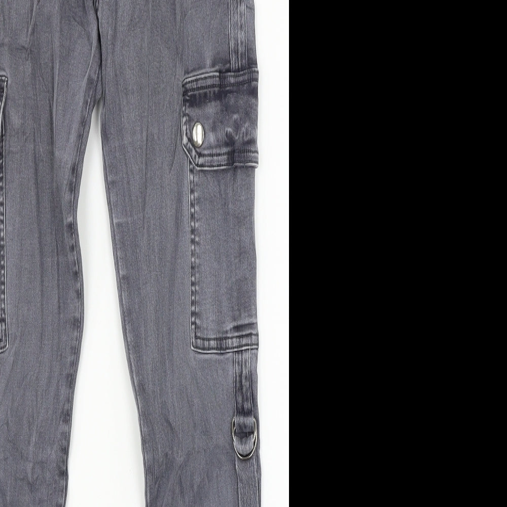 Mozzar Womens Black  Denim Skinny Jeans Size M L27 in