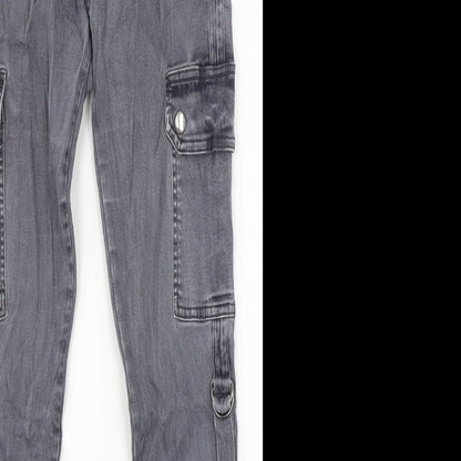Mozzar Womens Black  Denim Skinny Jeans Size M L27 in