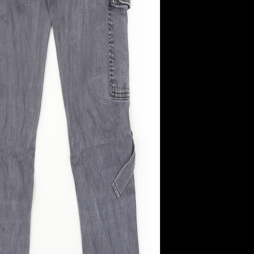 Mozzar Womens Black  Denim Skinny Jeans Size M L27 in