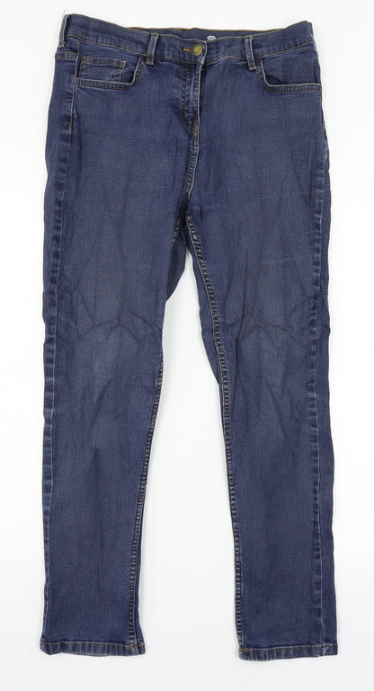 Collection Womens Blue  Denim Straight Jeans Size 12 L25 in