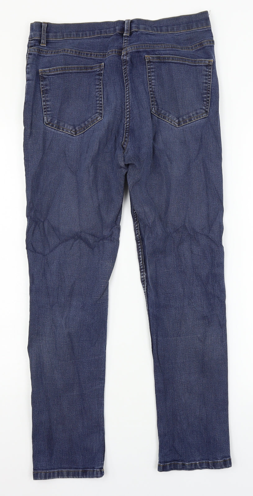 Collection Womens Blue  Denim Straight Jeans Size 12 L25 in