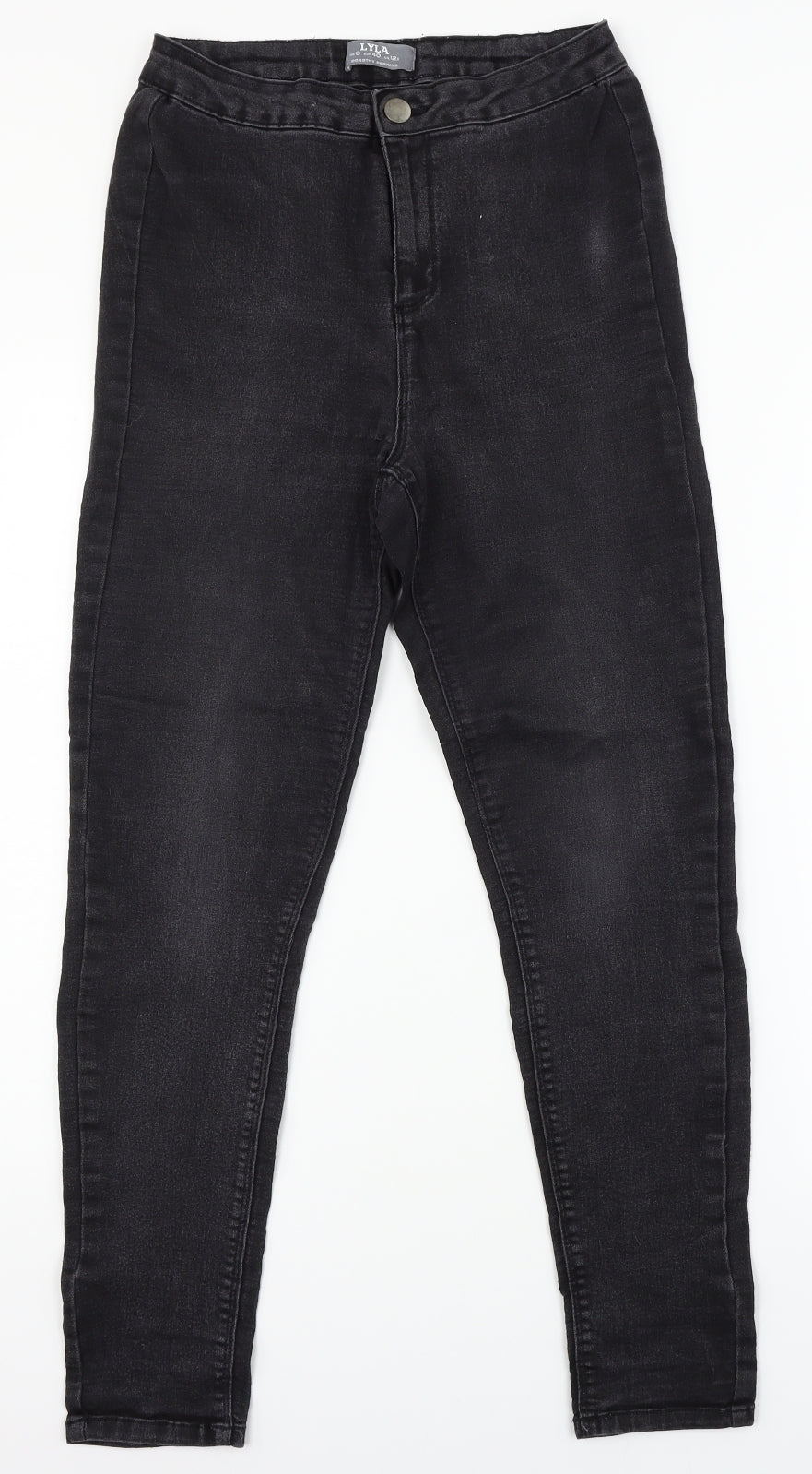 Lyla Womens Black  Denim Straight Jeans Size 8 L26 in