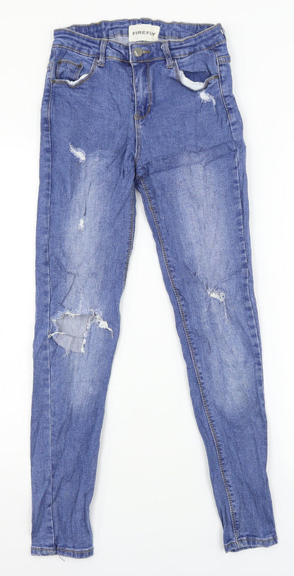 Firefly Womens Blue  Denim Skinny Jeans Size M L27 in