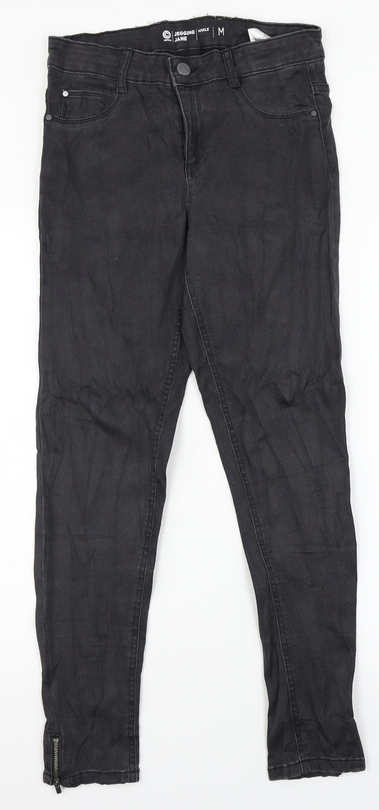 Jane Womens Black  Denim Jegging Jeans Size M L28 in - Fake pockets