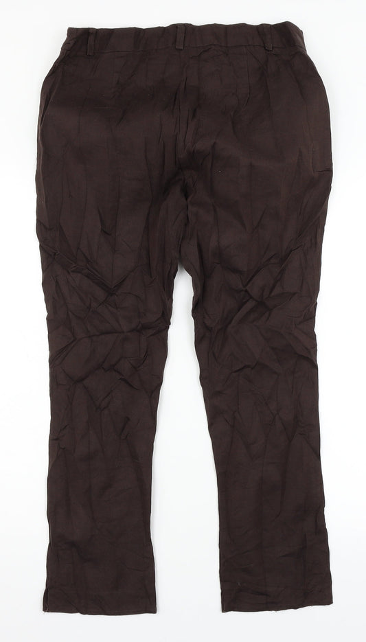 F&F Womens Brown   Trousers  Size 14 L25 in