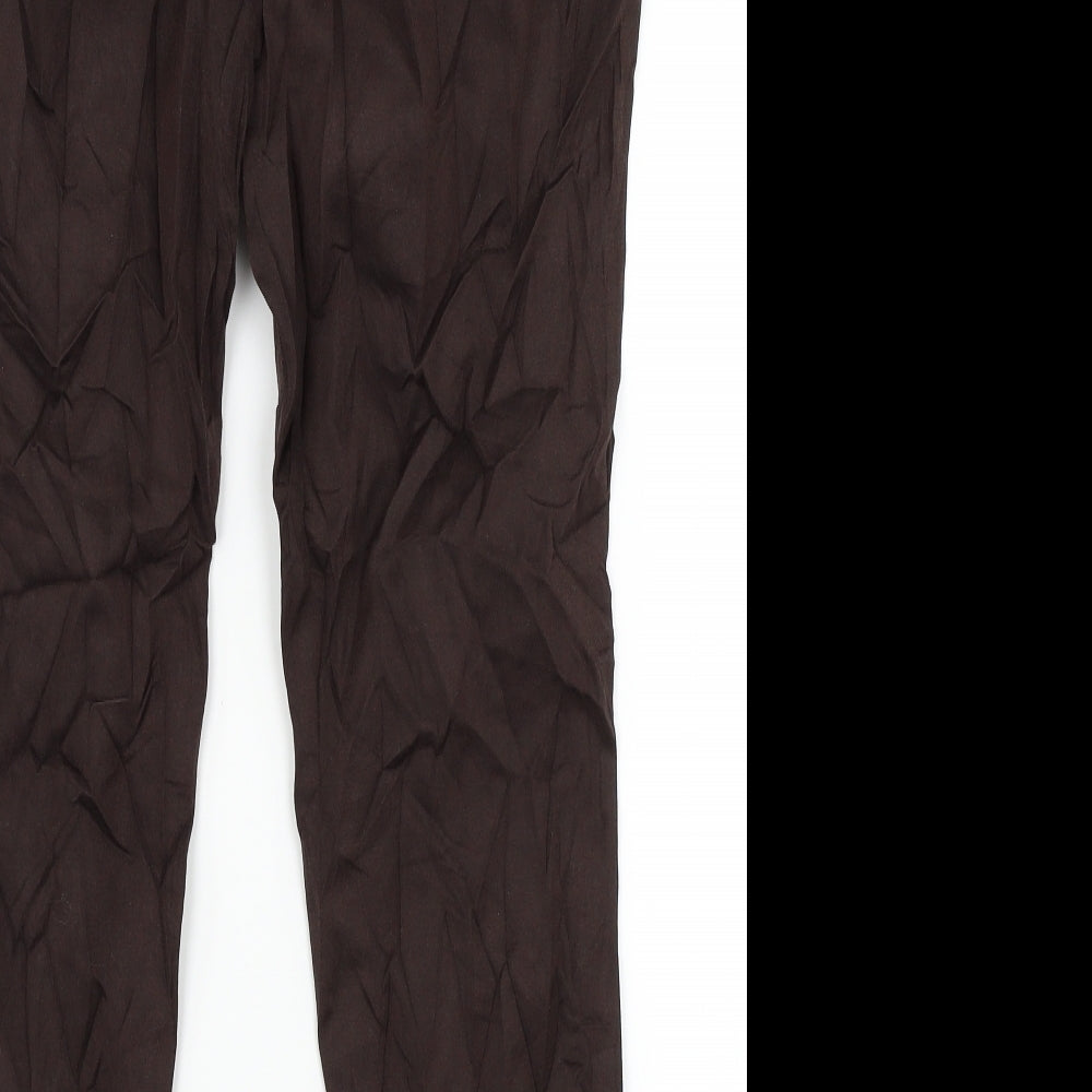 F&F Womens Brown   Trousers  Size 14 L25 in