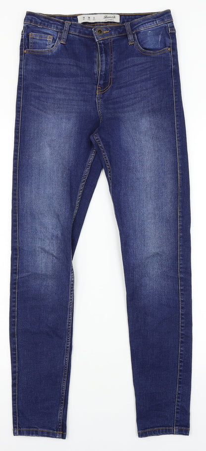 Denim Co Womens Blue  Denim Straight Jeans Size 6 L28 in