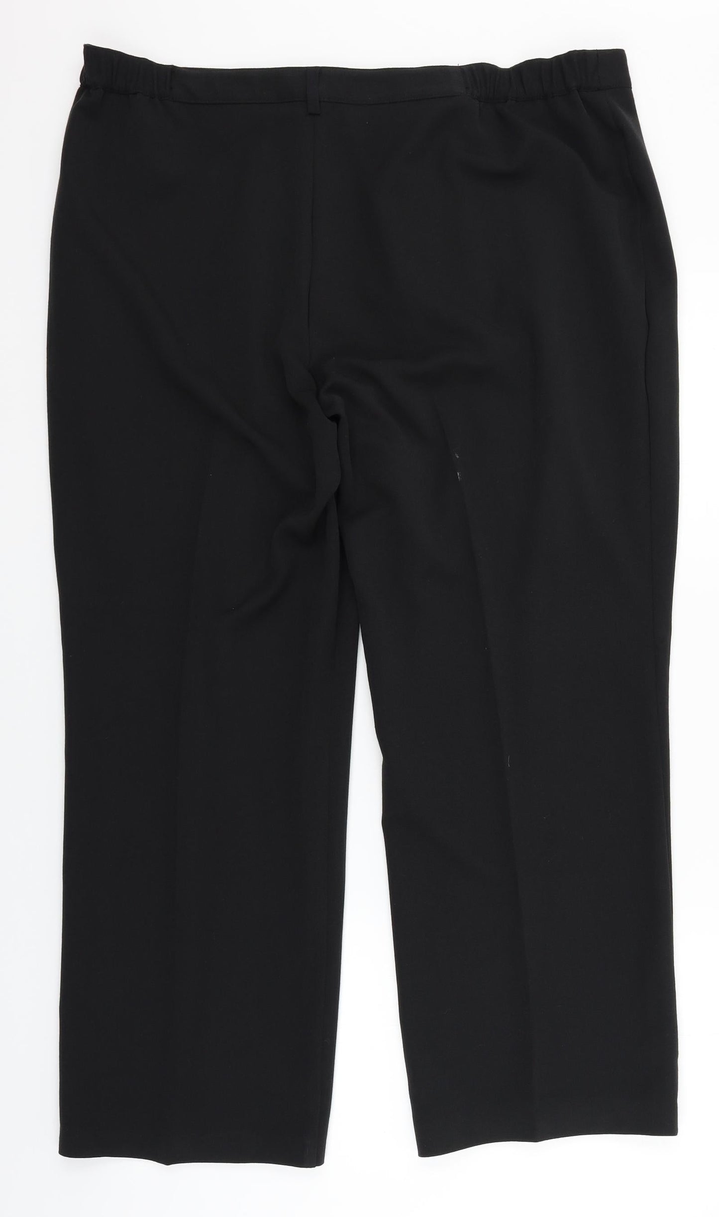 Womens UK Size 20 Label Be Regular Fit Dress Pants Black Trousers