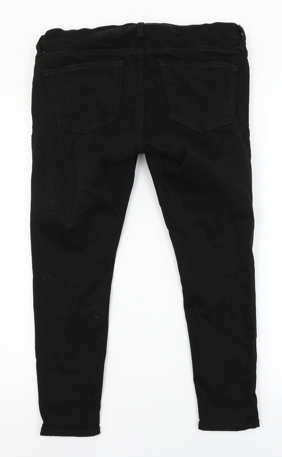 Topshop Womens Black  Denim Straight Jeans Size 30 in L23 in