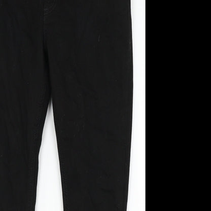 Topshop Womens Black  Denim Straight Jeans Size 30 in L23 in