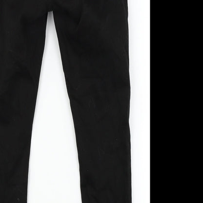 Topshop Womens Black  Denim Straight Jeans Size 30 in L23 in