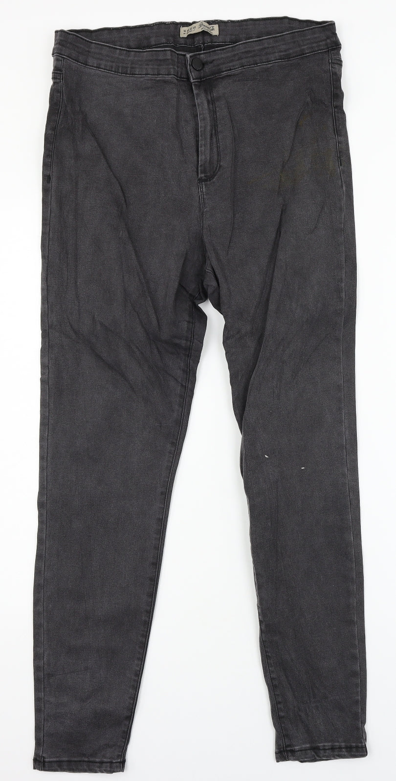 Denim Co. Womens Black  Denim Straight Jeans Size 16 L27 in