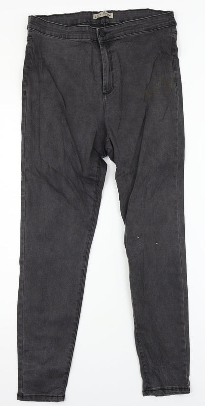 Denim Co. Womens Black  Denim Straight Jeans Size 16 L27 in