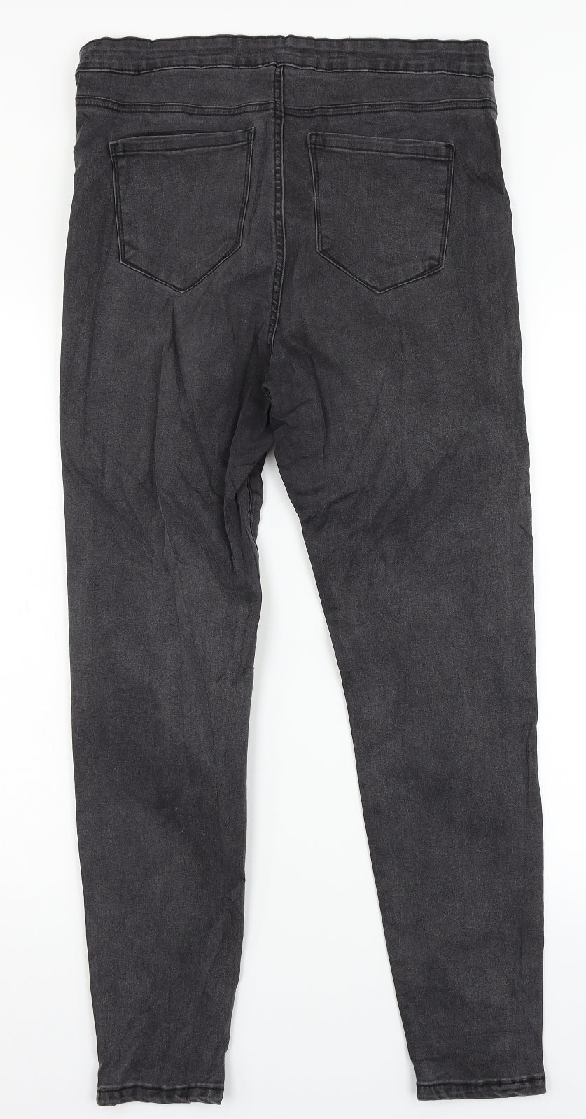 Denim Co. Womens Black  Denim Straight Jeans Size 16 L27 in