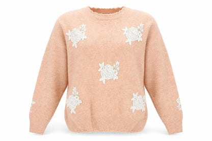 Marks & Spencer Womens Pink Floral  Pullover Jumper Size L
