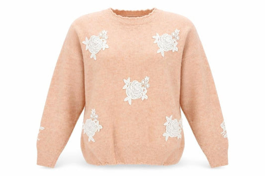 Marks & Spencer Womens Pink Floral  Pullover Jumper Size L