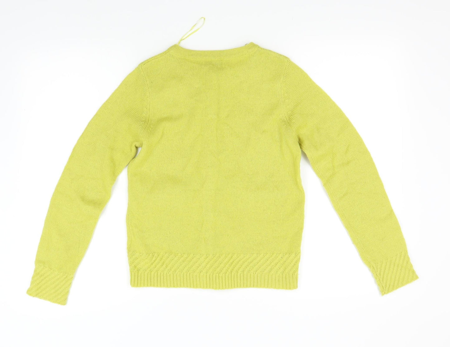 M&S Womens Yellow   Cardigan Jumper Size 6