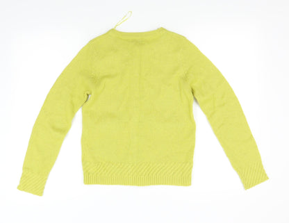 M&S Womens Yellow   Cardigan Jumper Size 6