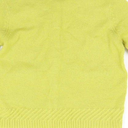M&S Womens Yellow   Cardigan Jumper Size 6
