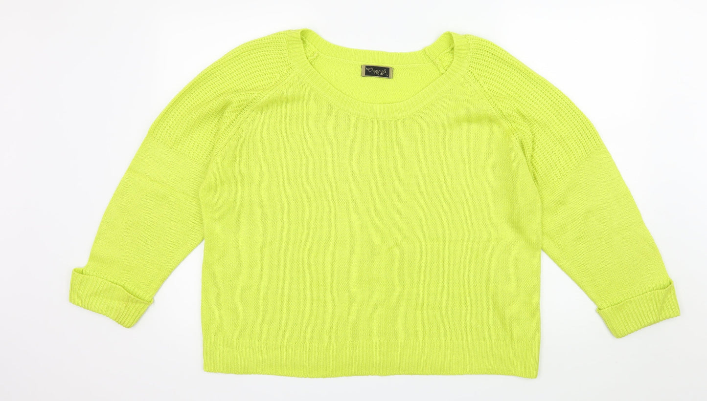 Originals Womens Green  Knit Pullover Jumper Size L