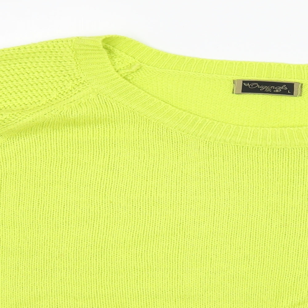 Originals Womens Green  Knit Pullover Jumper Size L