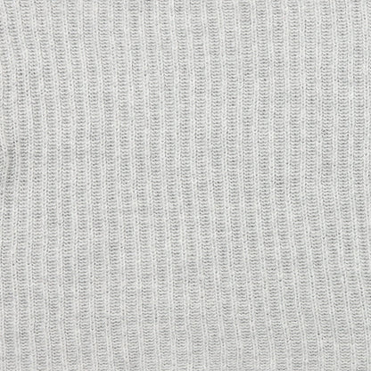 Brand and care label for ASOS women’s grey knit jumper, size UK 12