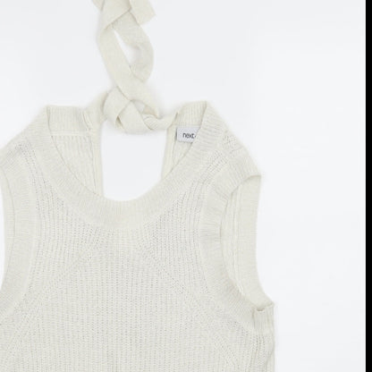Next Womens Ivory  Knit Pullover Jumper Size 14