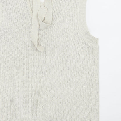 Next Womens Ivory  Knit Pullover Jumper Size 14