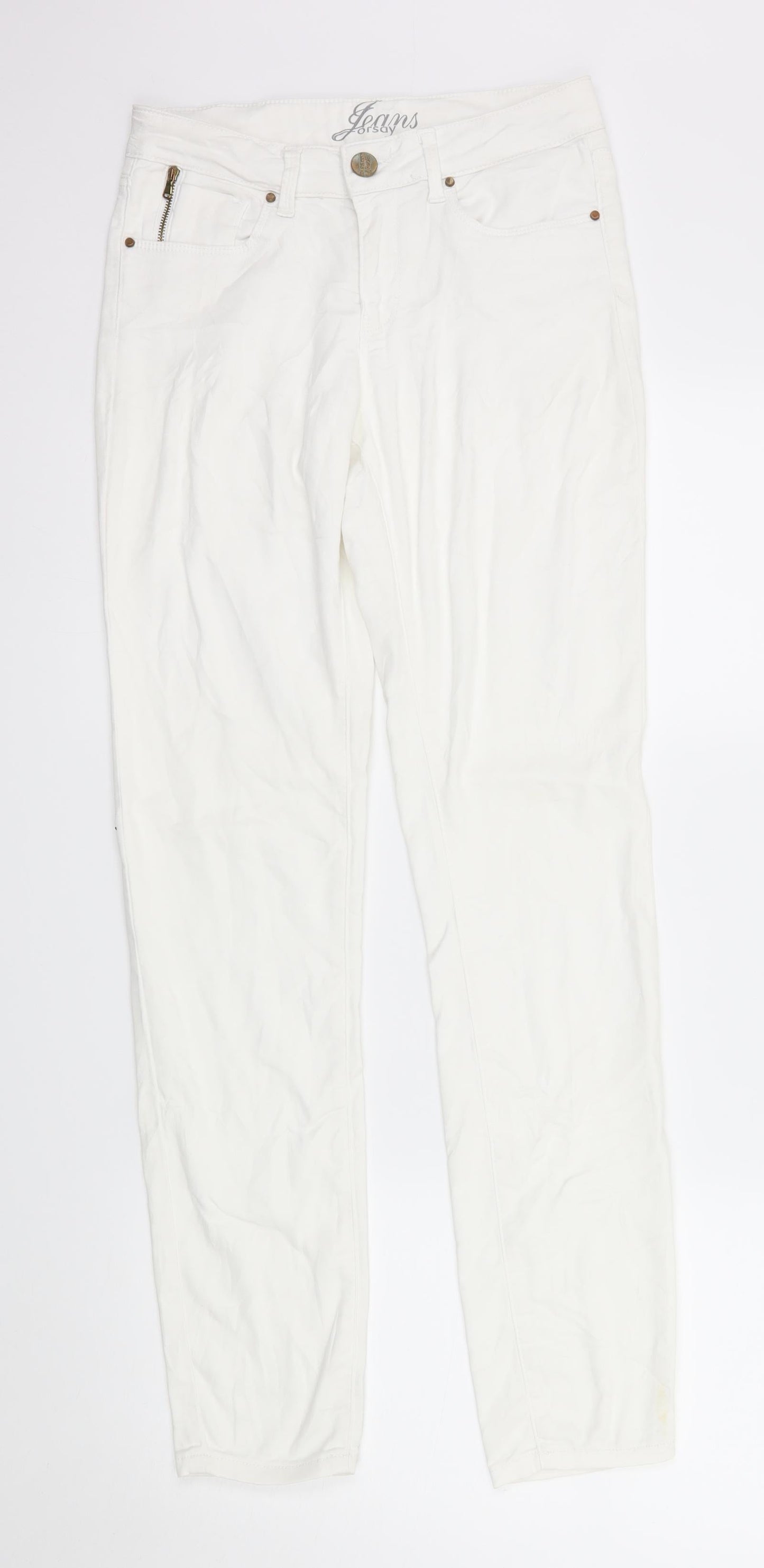 Jorsay Jeans  Womens White  Denim Skinny Jeans Size 8 L30 in