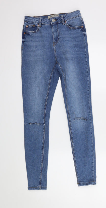 Denim & Co. Womens Blue  Denim Skinny Jeans Size 8 L28 in