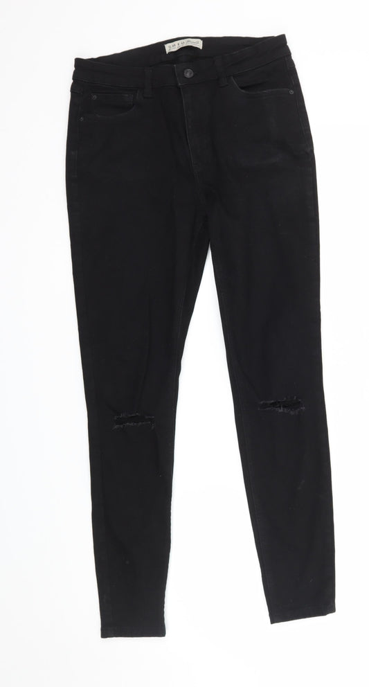 Denim & Co. Womens Black  Denim Skinny Jeans Size 12 L27 in