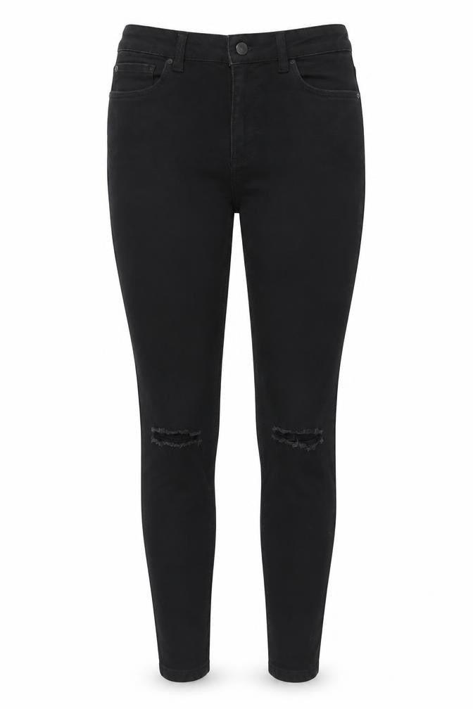 Womens UK Size 12 Denim & Co. Regular Fit Skinny Black Jeans