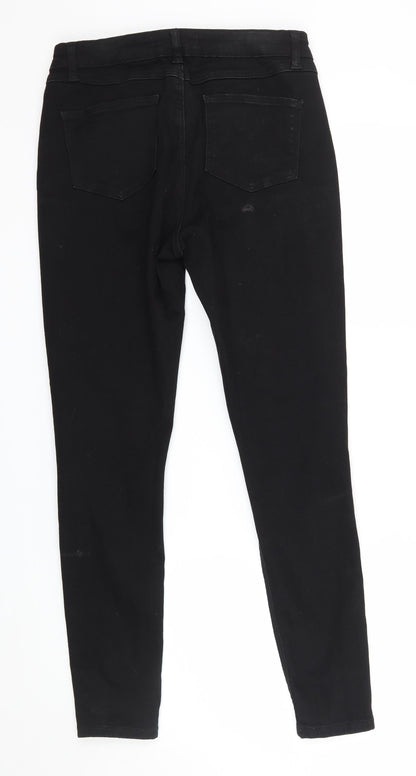 Denim & Co. Womens Black  Denim Skinny Jeans Size 12 L27 in