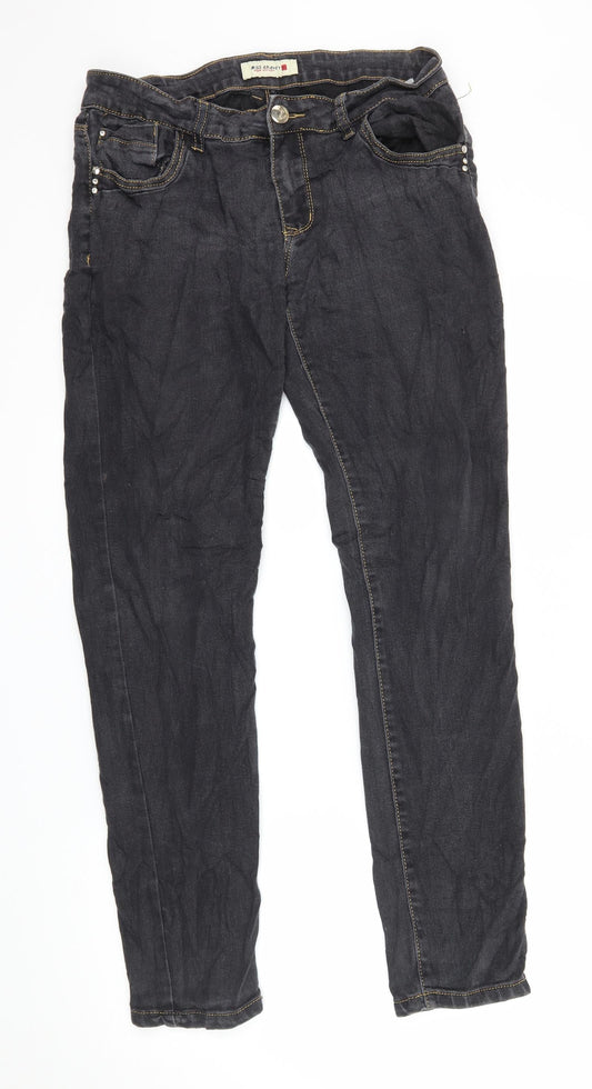 Miss cherry Womens Black  Denim Straight Jeans  L30 in
