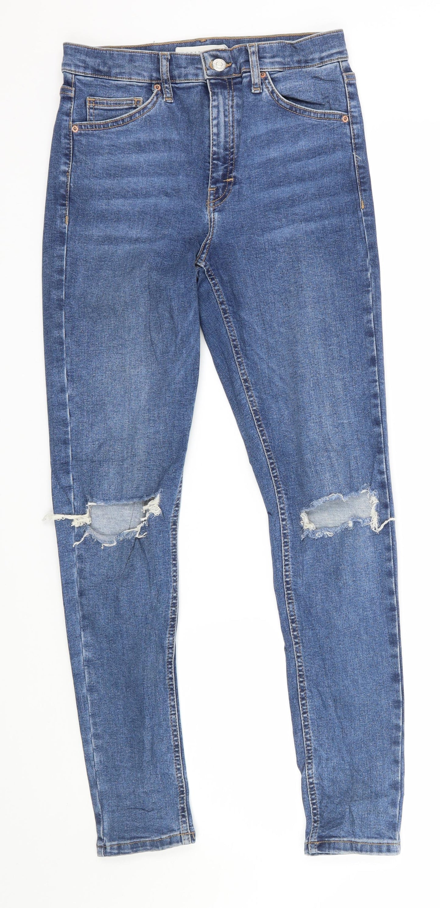 Topshop Womens Blue  Denim Skinny Jeans  L27 in