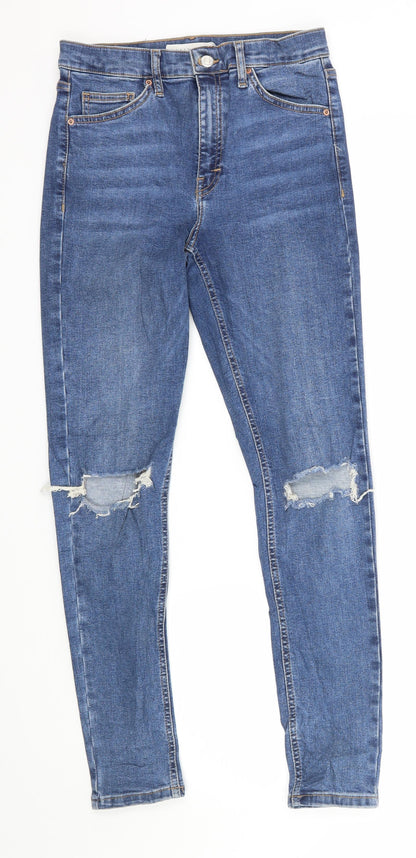 Topshop Womens Blue  Denim Skinny Jeans  L27 in