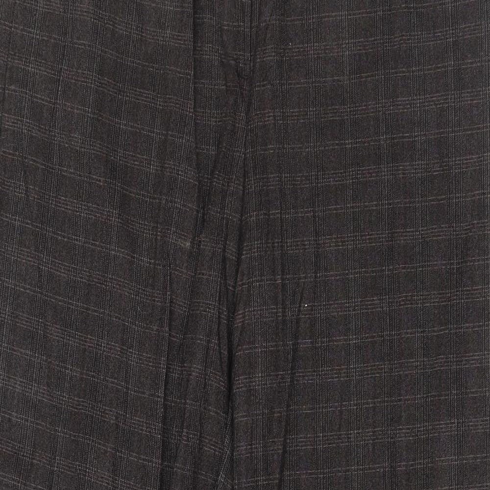 NEXT Womens Brown Check  Trousers  Size 36 in L31 in