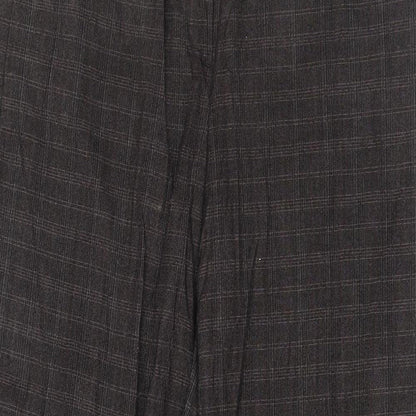NEXT Womens Brown Check  Trousers  Size 36 in L31 in