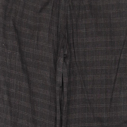 NEXT Womens Brown Check  Trousers  Size 36 in L31 in