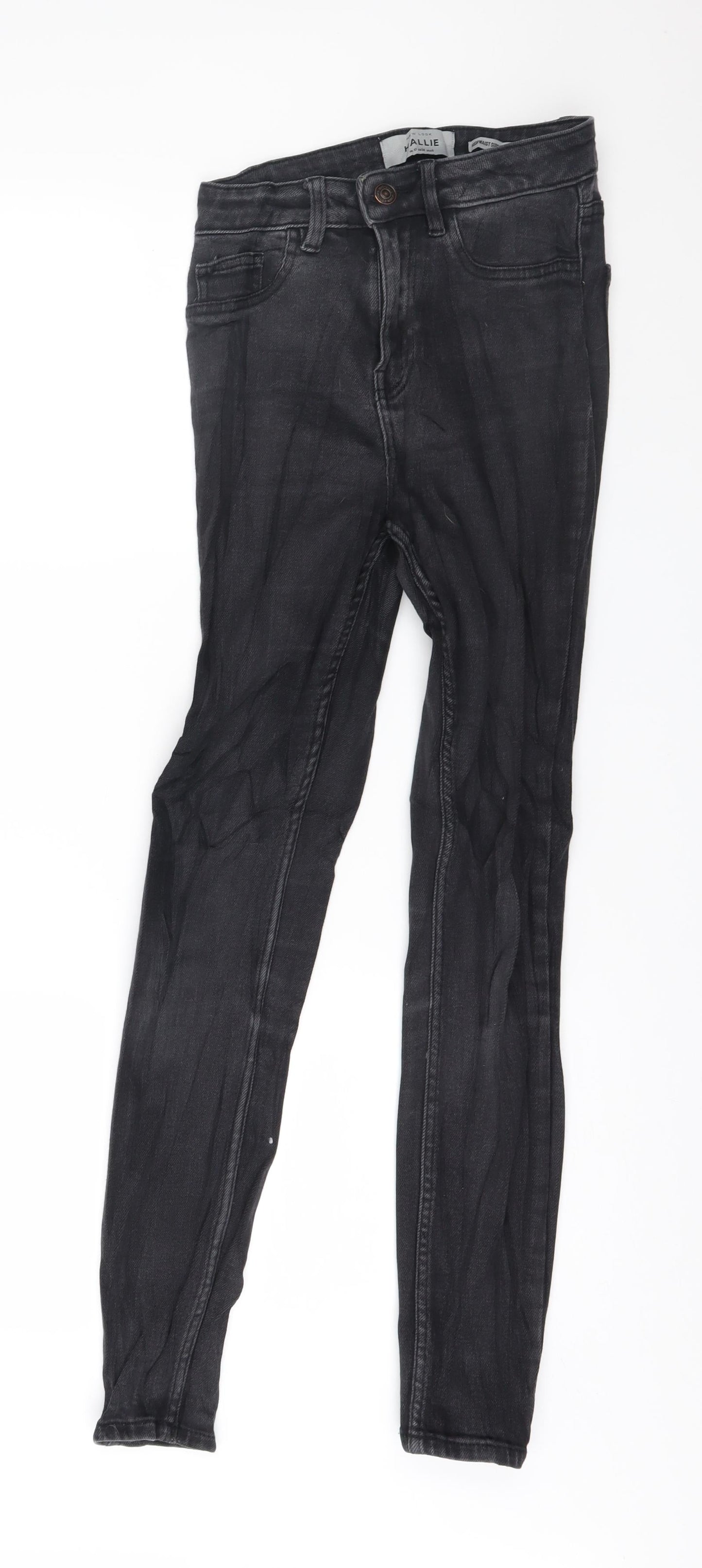 New Look Womens Grey  Denim Skinny Jeans Size 10 L28 in