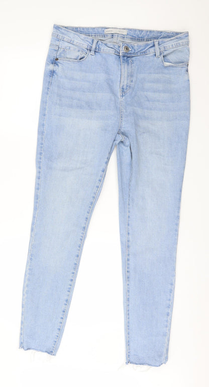 George Womens Blue  Denim Straight Jeans Size 6 L30 in