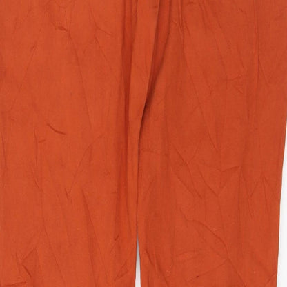 Womens UK Size S Preworn Regular Fit Jegging Orange Jeans