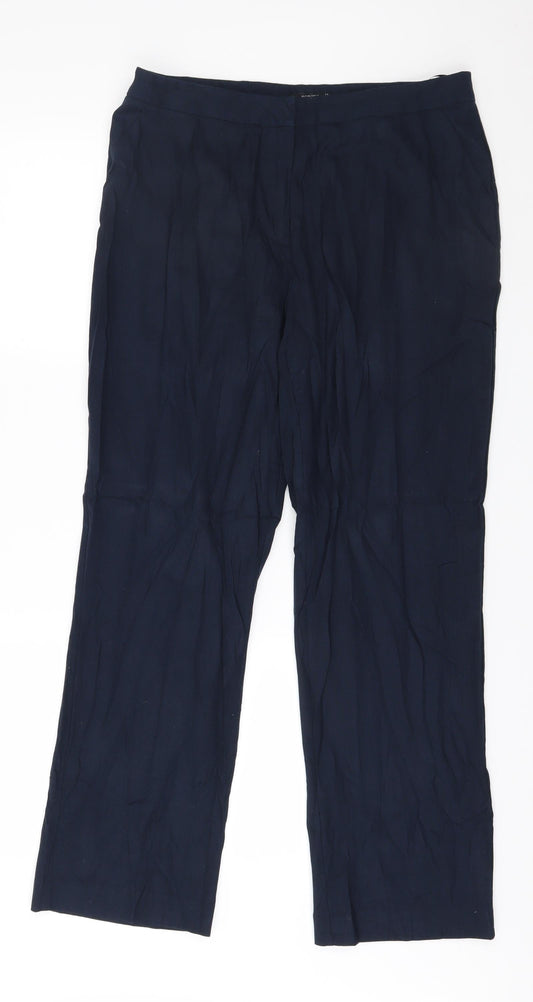 Womens UK Size 12 Papaya Regular Fit  Blue Trousers