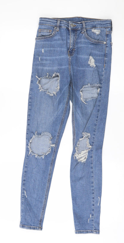 Womens UK Size 28 in Topshop Regular Fit Skinny Blue Jeans