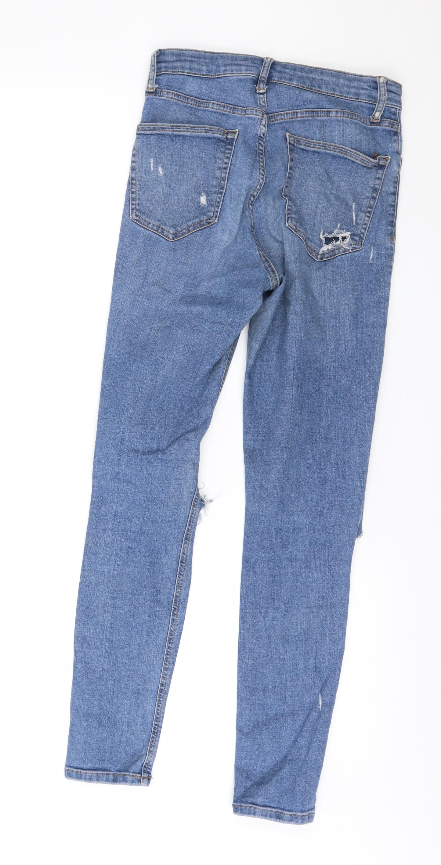 Womens UK Size 28 in Topshop Regular Fit Skinny Blue Jeans