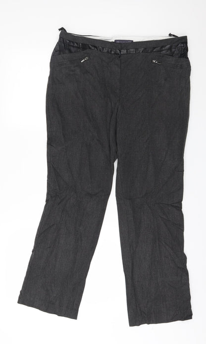 Womens UK Size 14 Marks and Spencer Regular Fit Rain Trousers Grey Trousers