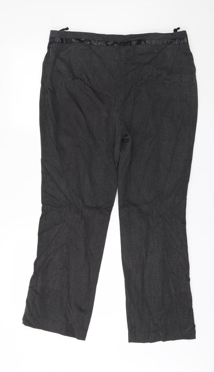 Womens UK Size 14 Marks and Spencer Regular Fit Rain Trousers Grey Trousers